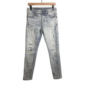 American Eagle Mens Athletic Skinny Airflex+ Temp Tech Distressed Jeans 28x32‎